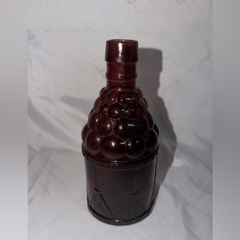 Decorative Burgundy Glass Grape Bottle Vase